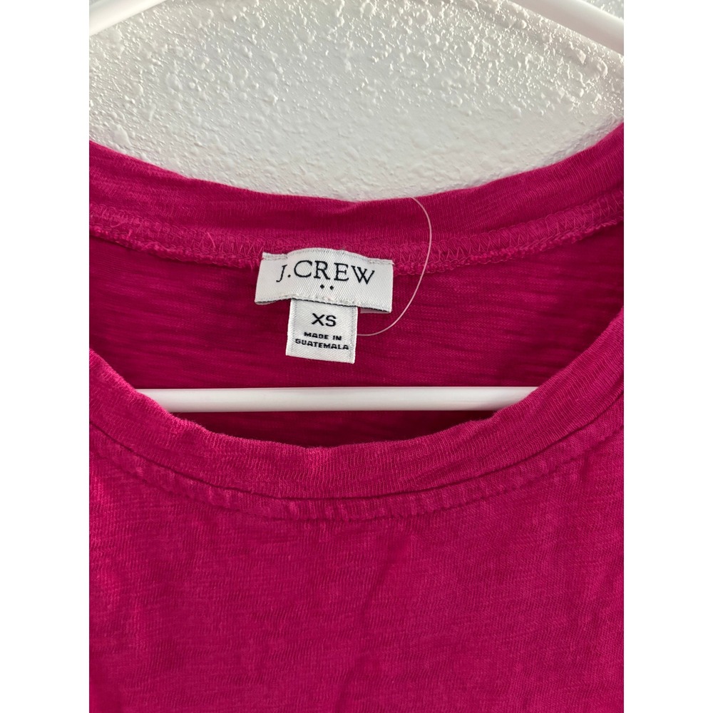 J Crew T Shirt Dress Womens XS Pink Cotton Tie Casual Preppy Travel Beach - Picture 3 of 4
